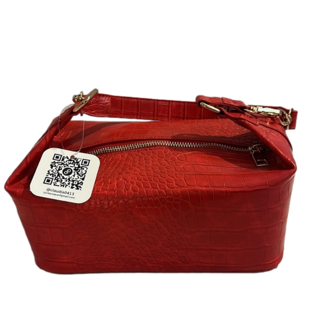RED lunch box design handbag NEW